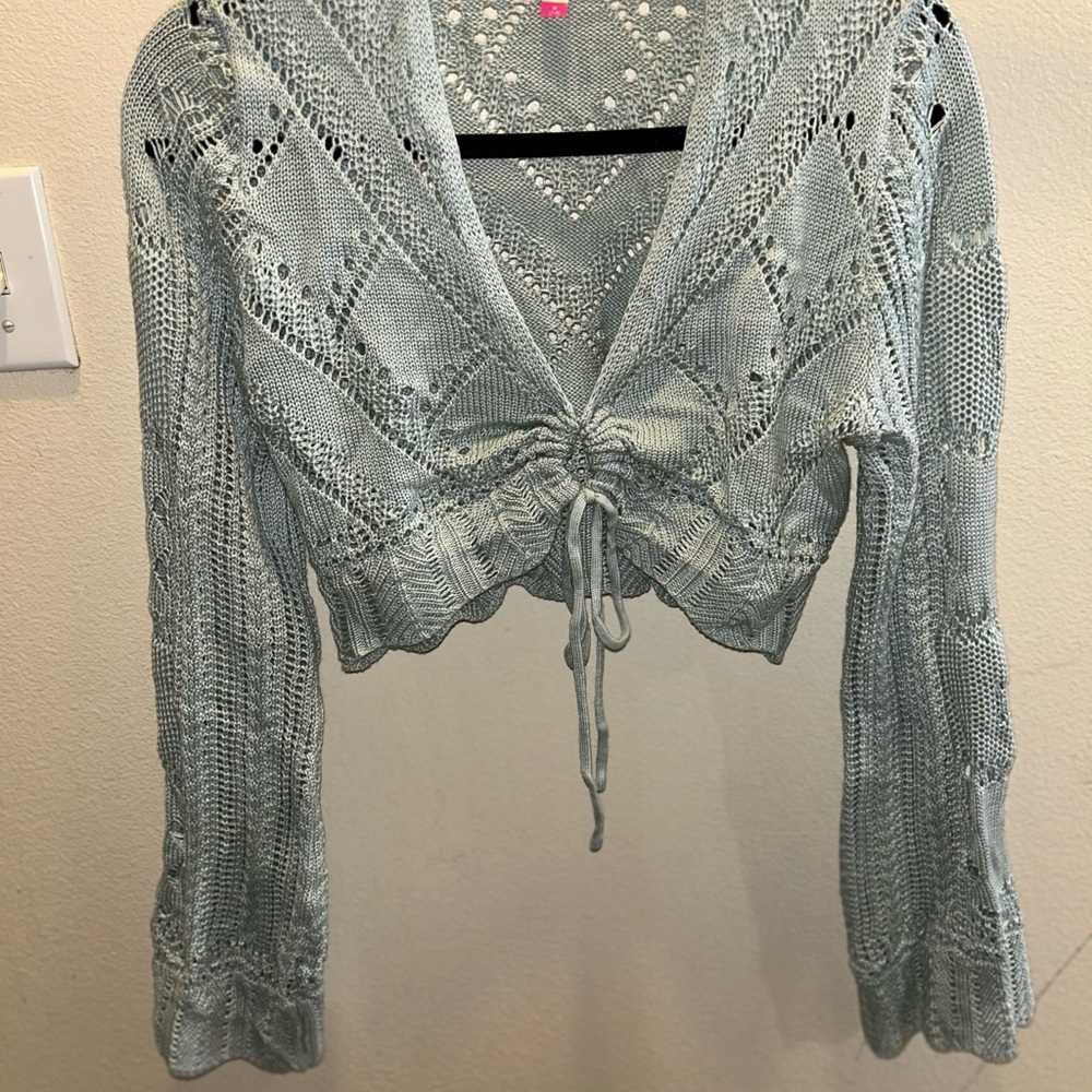 Women's Light Blue Knit Top
